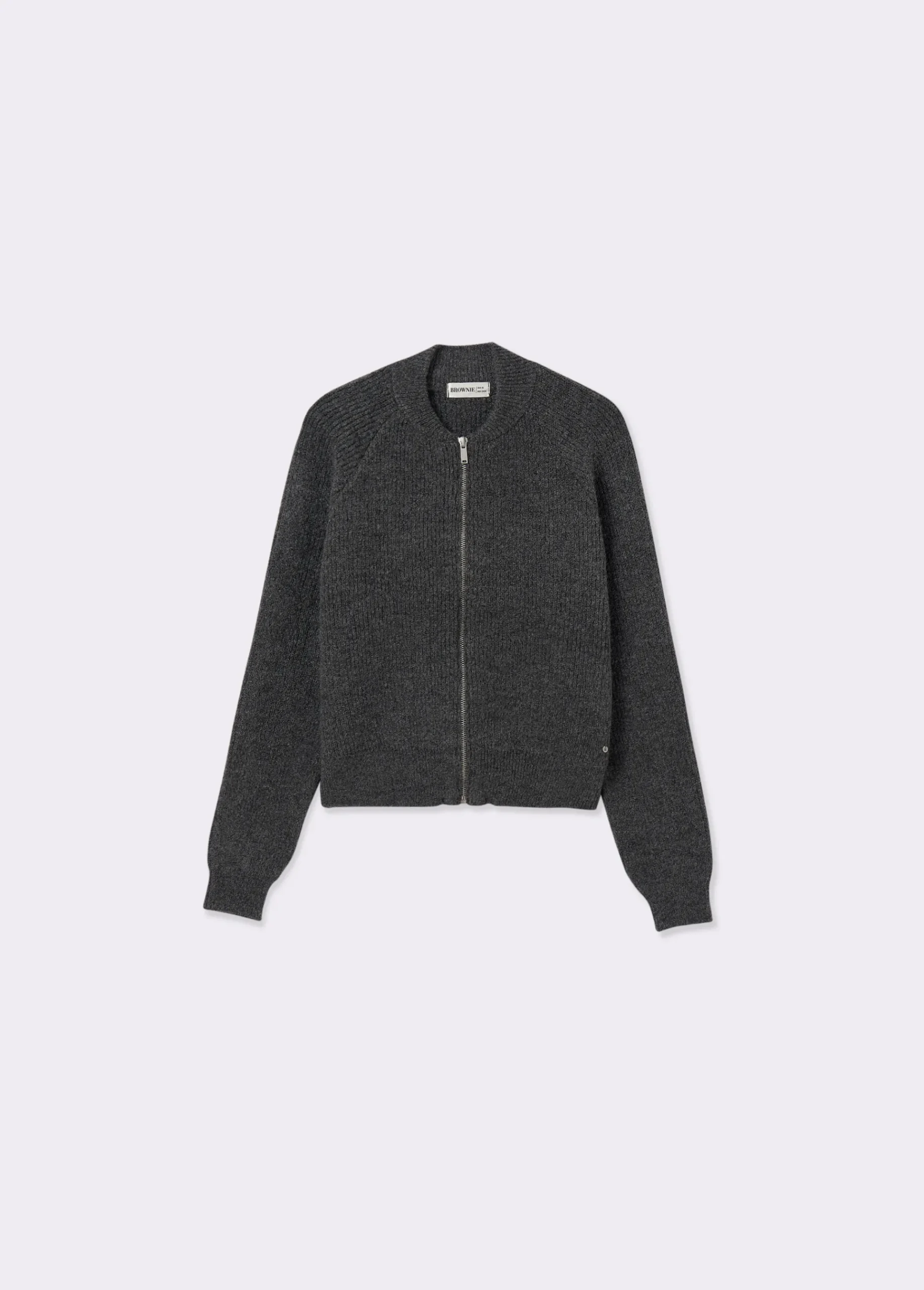 Brownie Jerséis|Punto*Chaqueta punto bomber Grismedio