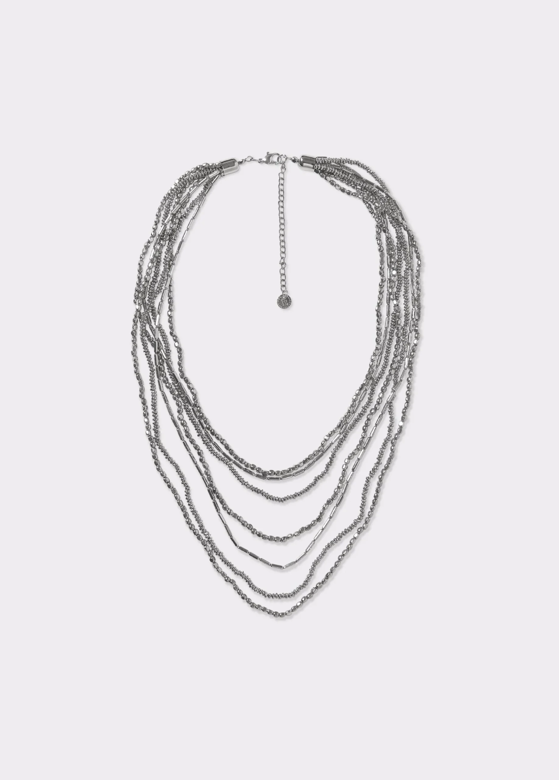 Brownie Bisutería*Collar multi beads Plata