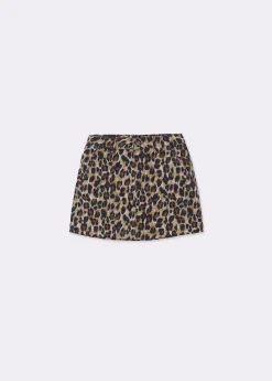 Brownie Faldas*Falda estampada leopardo Marron