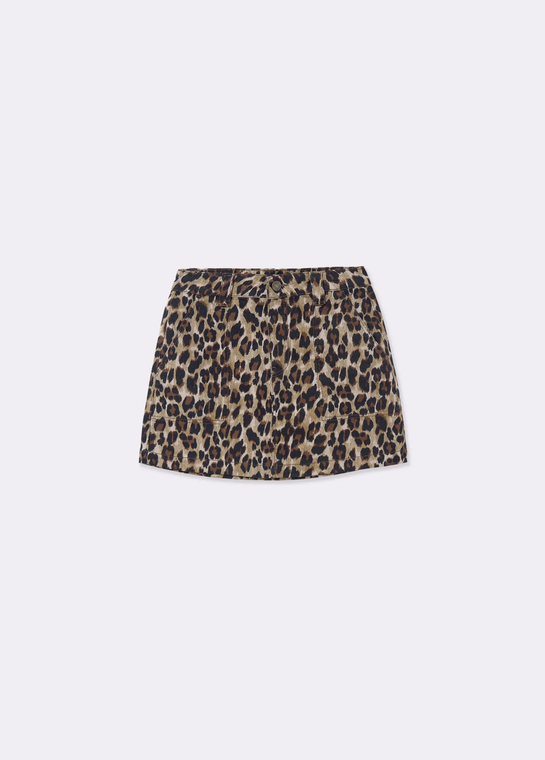 Brownie Faldas*Falda estampada leopardo Marron