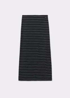 Brownie Faldas|Total Look*Falda midi raya lurex Negro