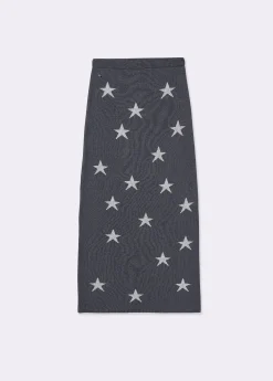 Brownie Faldas|Punto*Falda punto estrellas Antracita
