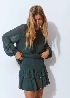 Brownie Faldas|Total Look*Falda volantes detalle tachas