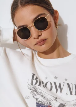 Brownie Gafas De Sol*Gafas de sol metálicas Dorado