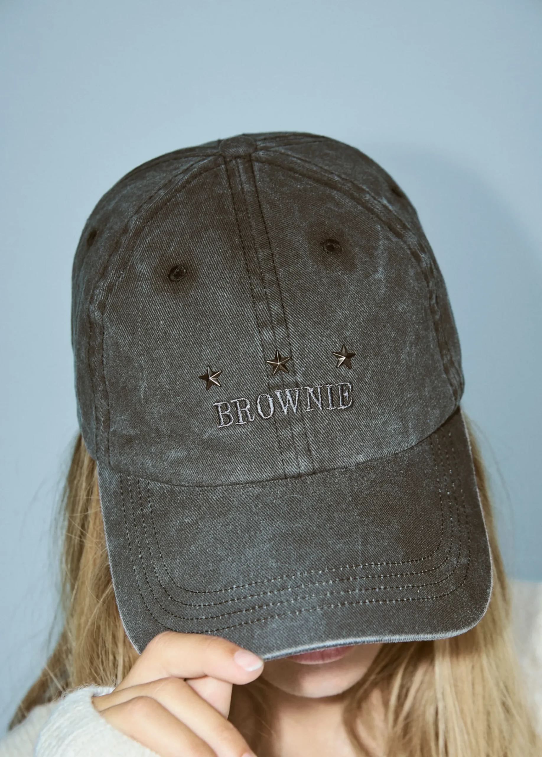 Brownie Gorras Y Gorros*Gorra algodón bordada Antracita