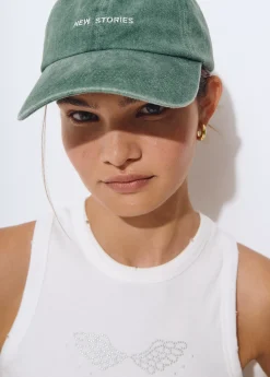 Brownie Gorras Y Gorros*Gorra algodón bordada Verde