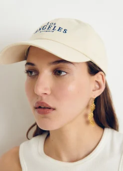 Brownie Gorras Y Gorros*Gorra algodón bordada Crudo