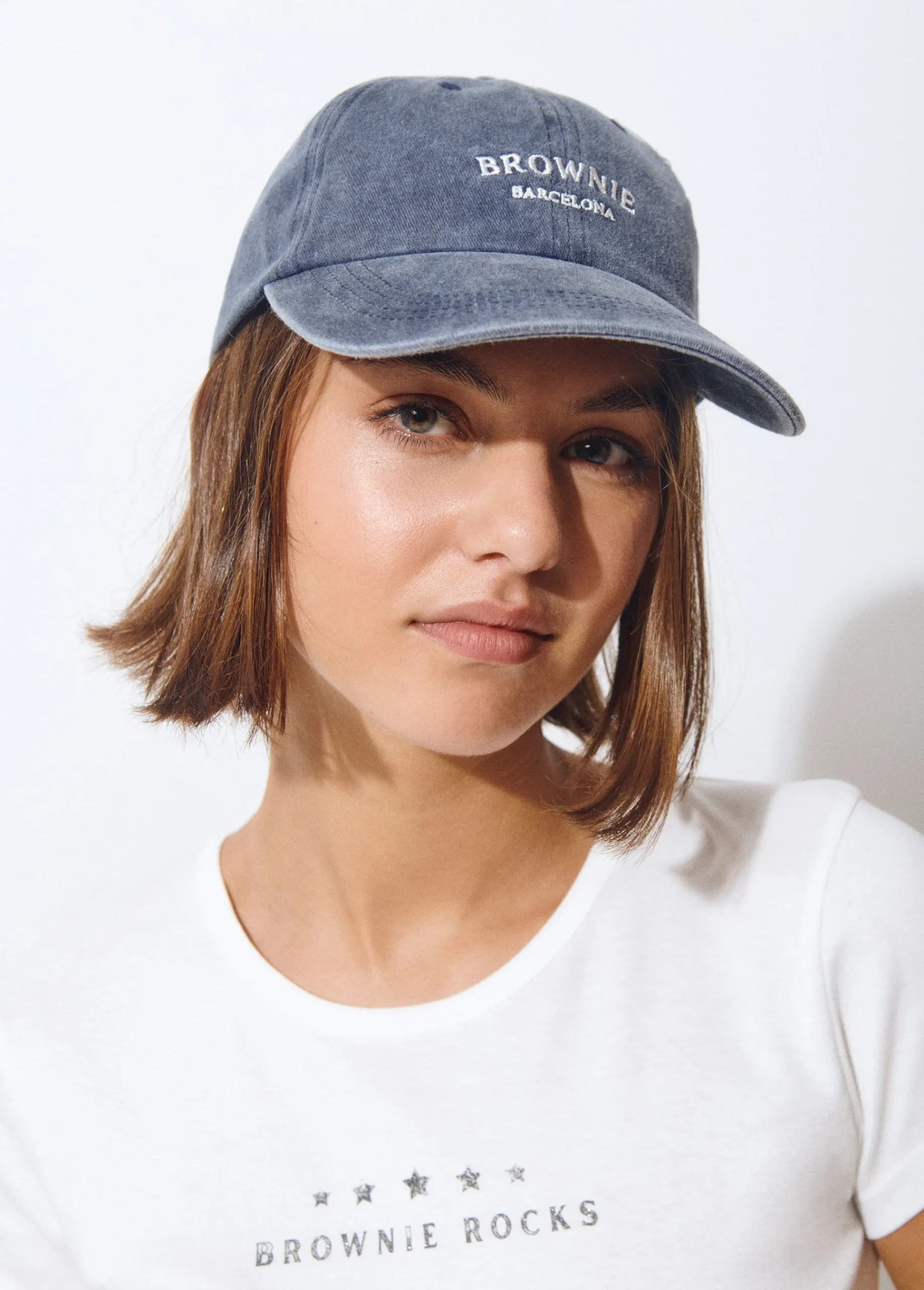 Brownie Gorras Y Gorros*Gorra algodón bordada Marino