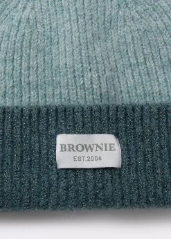 Brownie Gorras Y Gorros*Gorro bicolor canalé lurex Verde