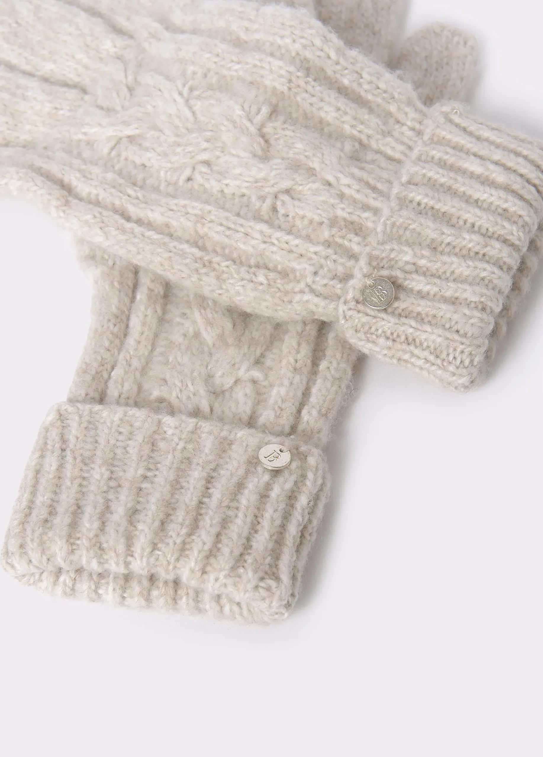 Brownie Guantes Y Mitones*Guantes trenza Crudo