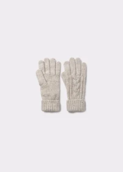 Brownie Guantes Y Mitones*Guantes trenza Crudo