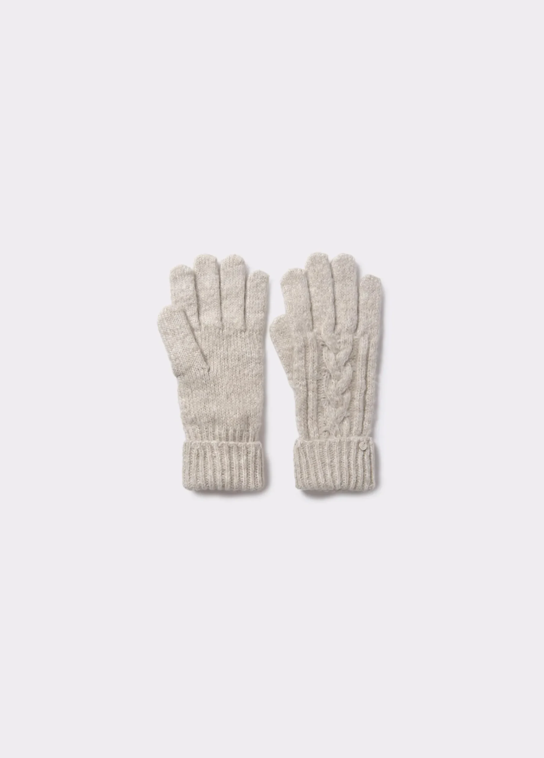 Brownie Guantes Y Mitones*Guantes trenza Crudo