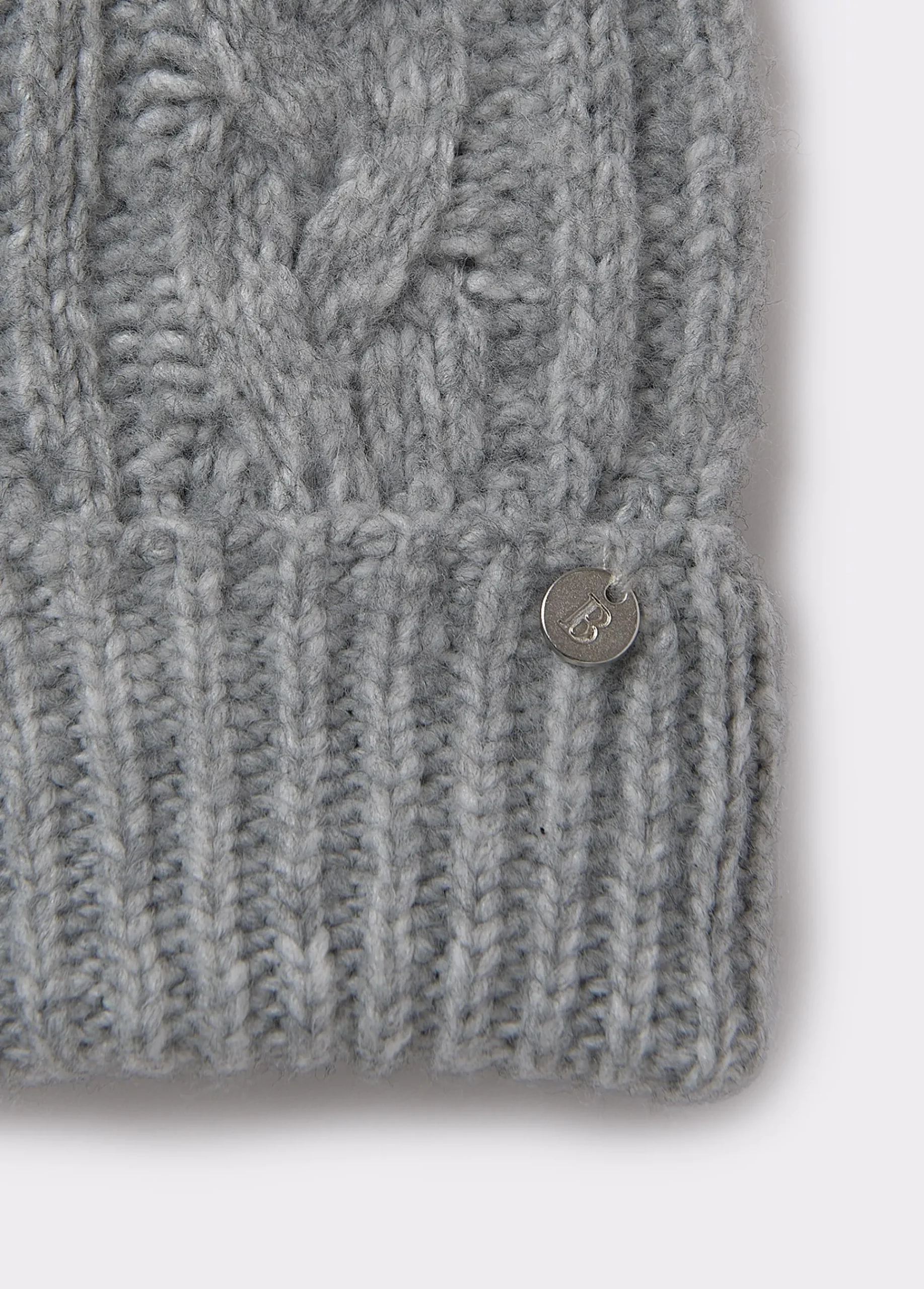 Brownie Guantes Y Mitones*Guantes trenza Gris