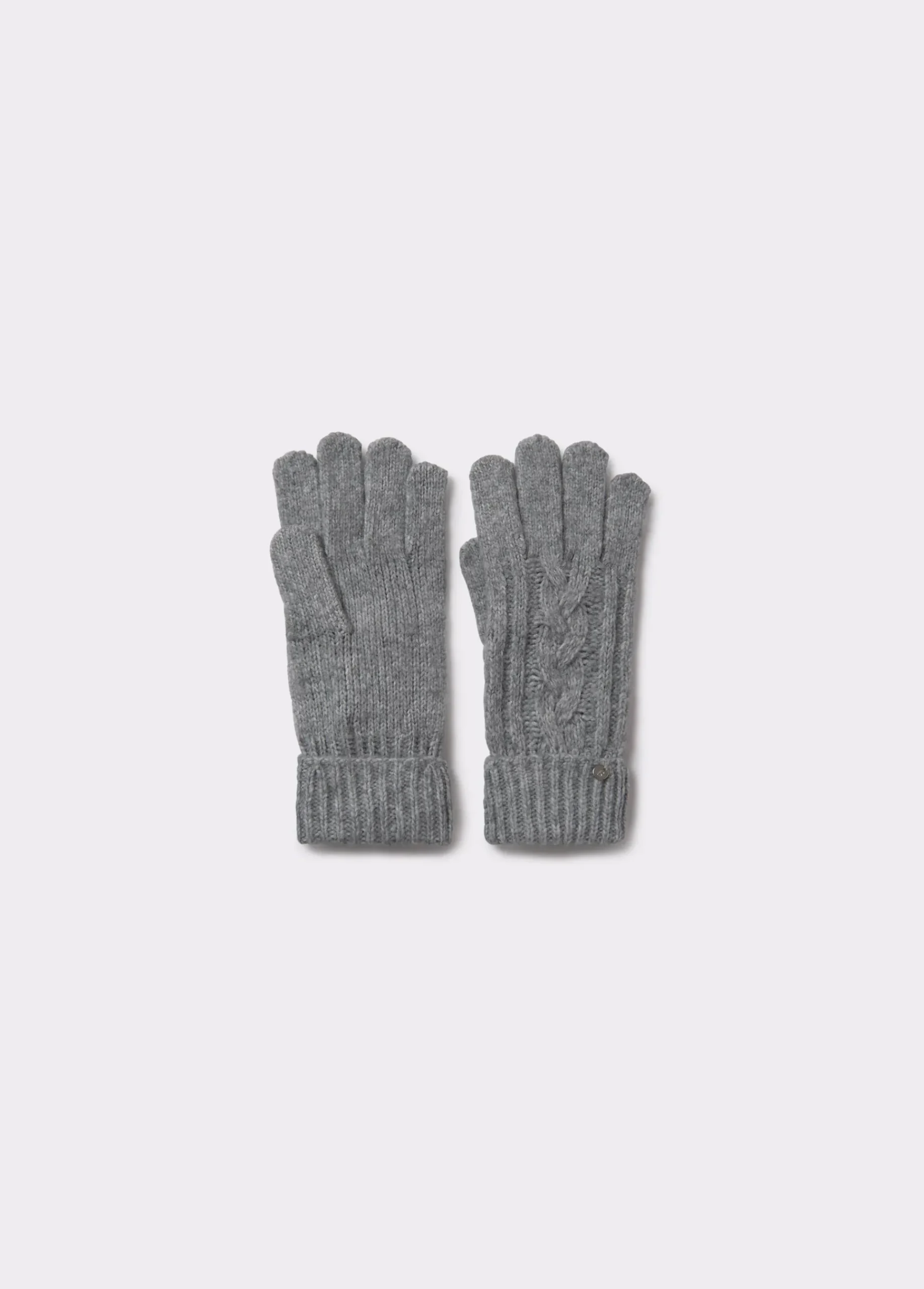 Brownie Guantes Y Mitones*Guantes trenza Gris