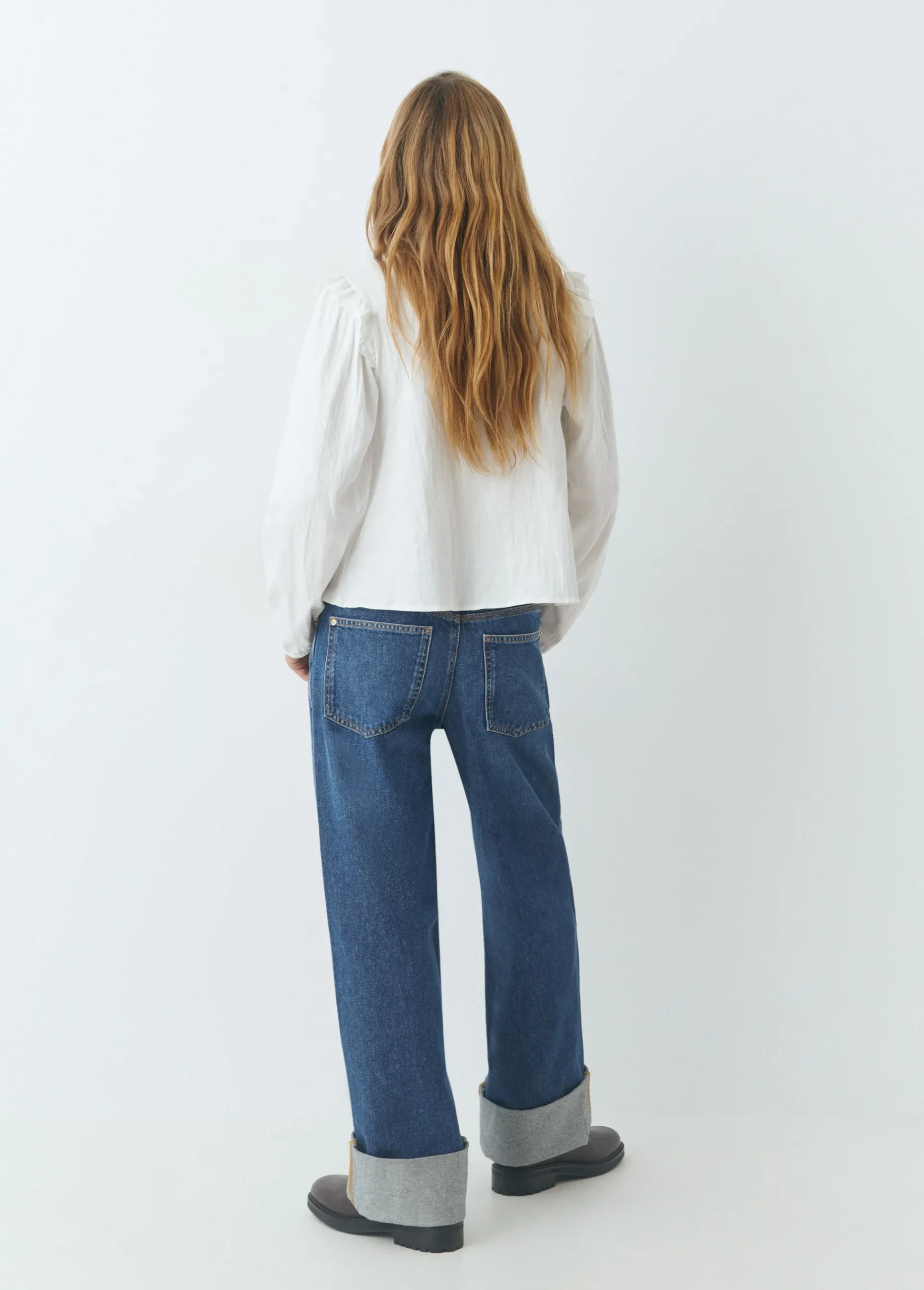 Brownie Jeans*Jeans bajo vuelta Azulmedio