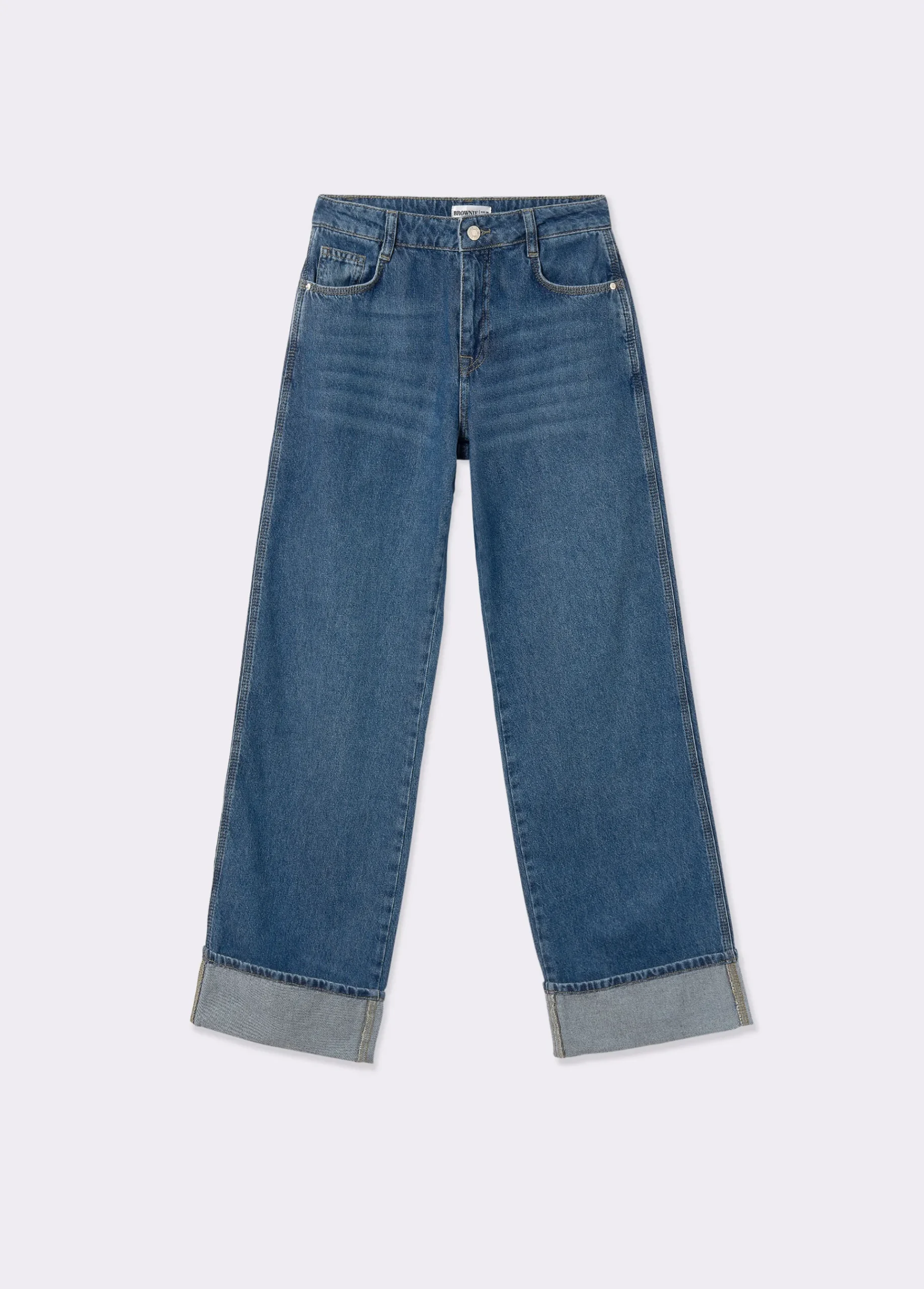 Brownie Jeans*Jeans bajo vuelta Azulmedio