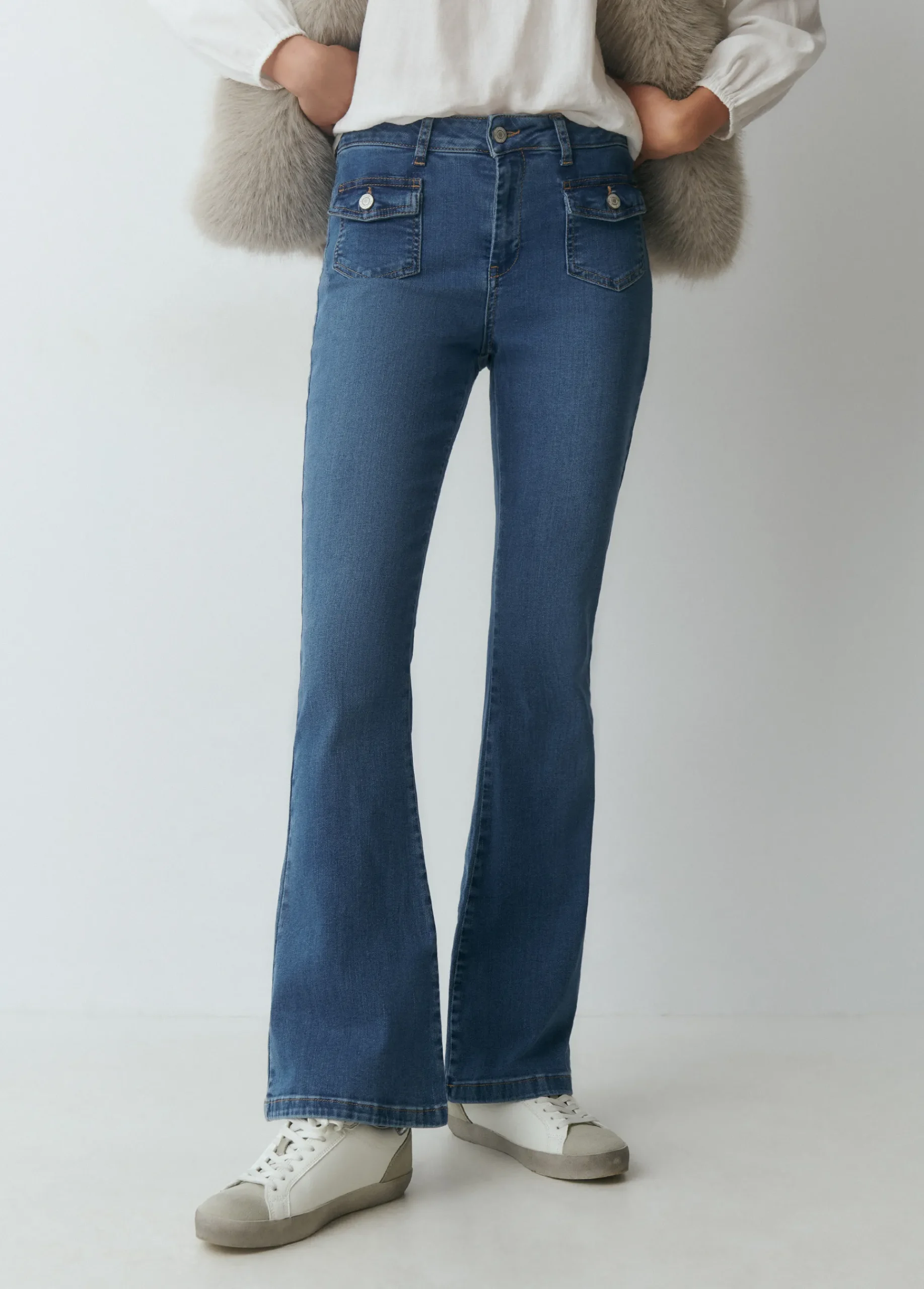 Brownie Jeans*Jeans bolsillos frontales Azulmedio