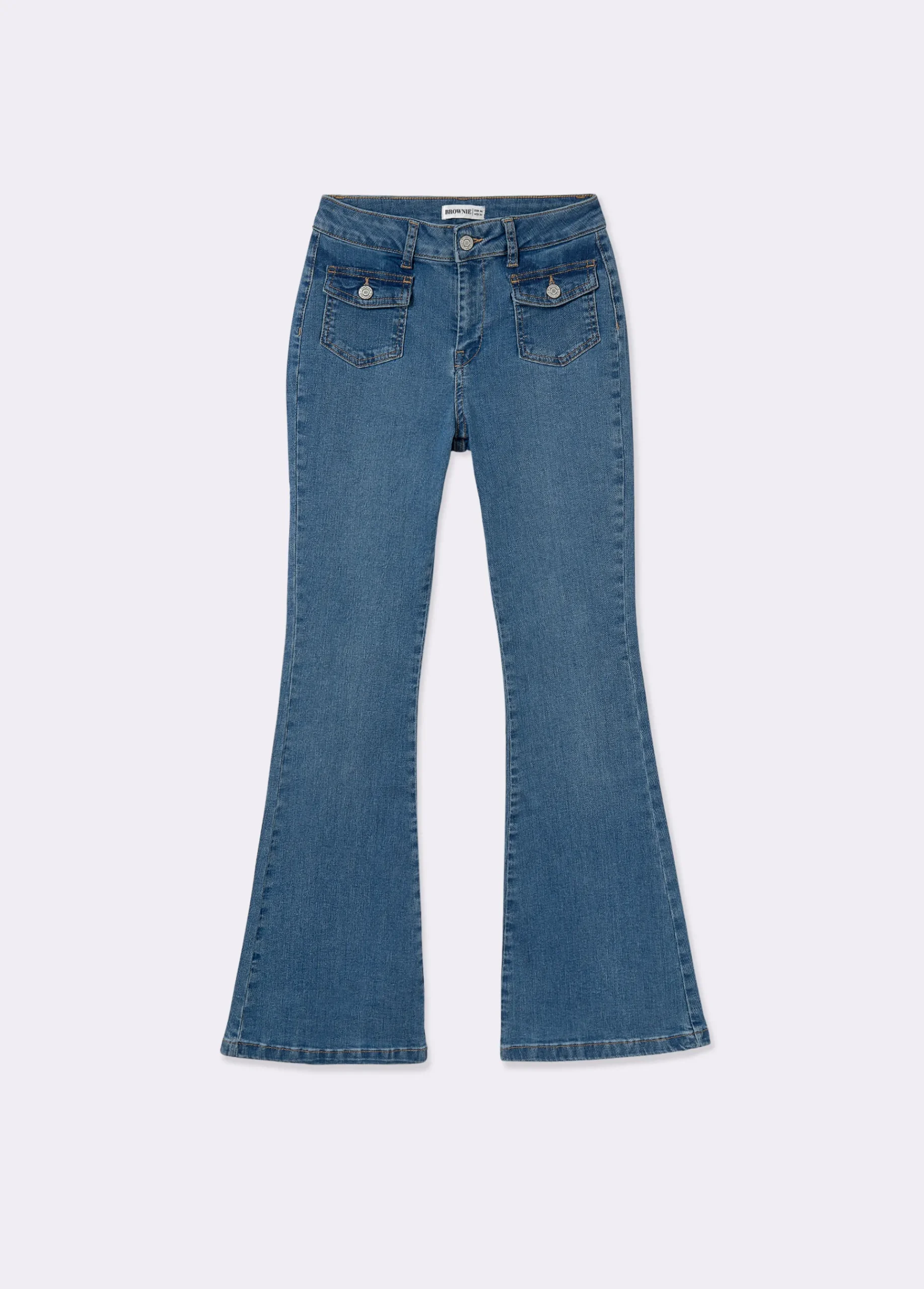 Brownie Jeans*Jeans bolsillos frontales Azulmedio