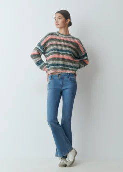 Brownie Jeans*Jeans campana cintura ancha Azulmedio
