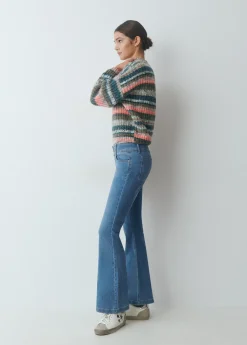 Brownie Jeans*Jeans campana cintura ancha Azulmedio
