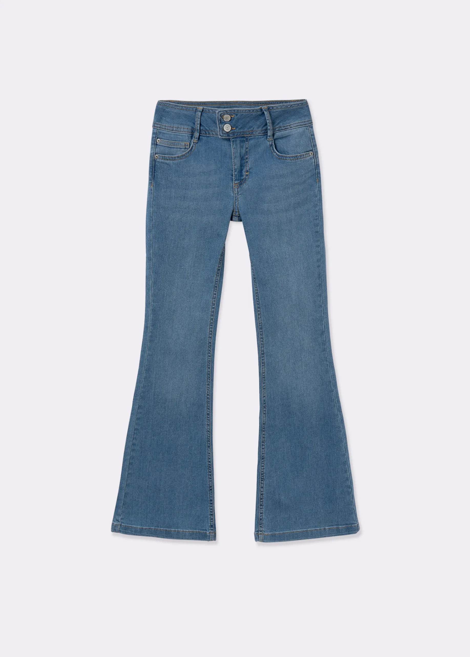 Brownie Jeans*Jeans campana cintura ancha Azulmedio