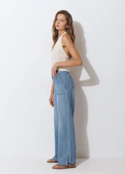 Brownie Jeans*Jeans culotte aperturas Azulmedio