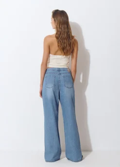 Brownie Jeans*Jeans culotte aperturas Azulmedio