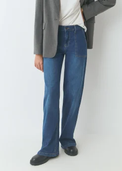 Brownie Jeans*Jeans culotte bolsillo frontal Azulmedio