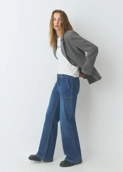 Brownie Jeans*Jeans culotte bolsillo frontal Azulmedio