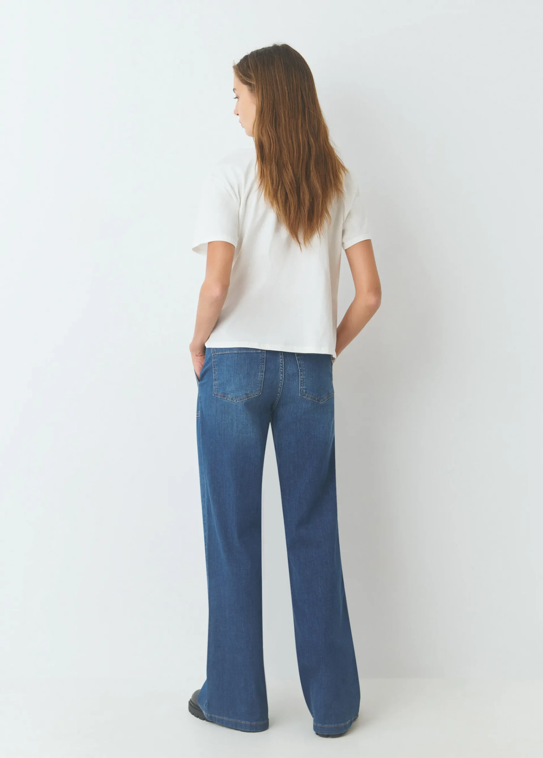 Brownie Jeans*Jeans culotte bolsillo frontal Azulmedio