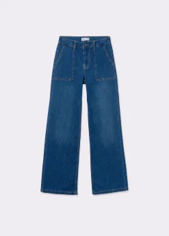 Brownie Jeans*Jeans culotte bolsillo frontal Azulmedio