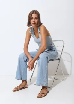 Brownie Jeans*Jeans culotte tachas Azulclaro