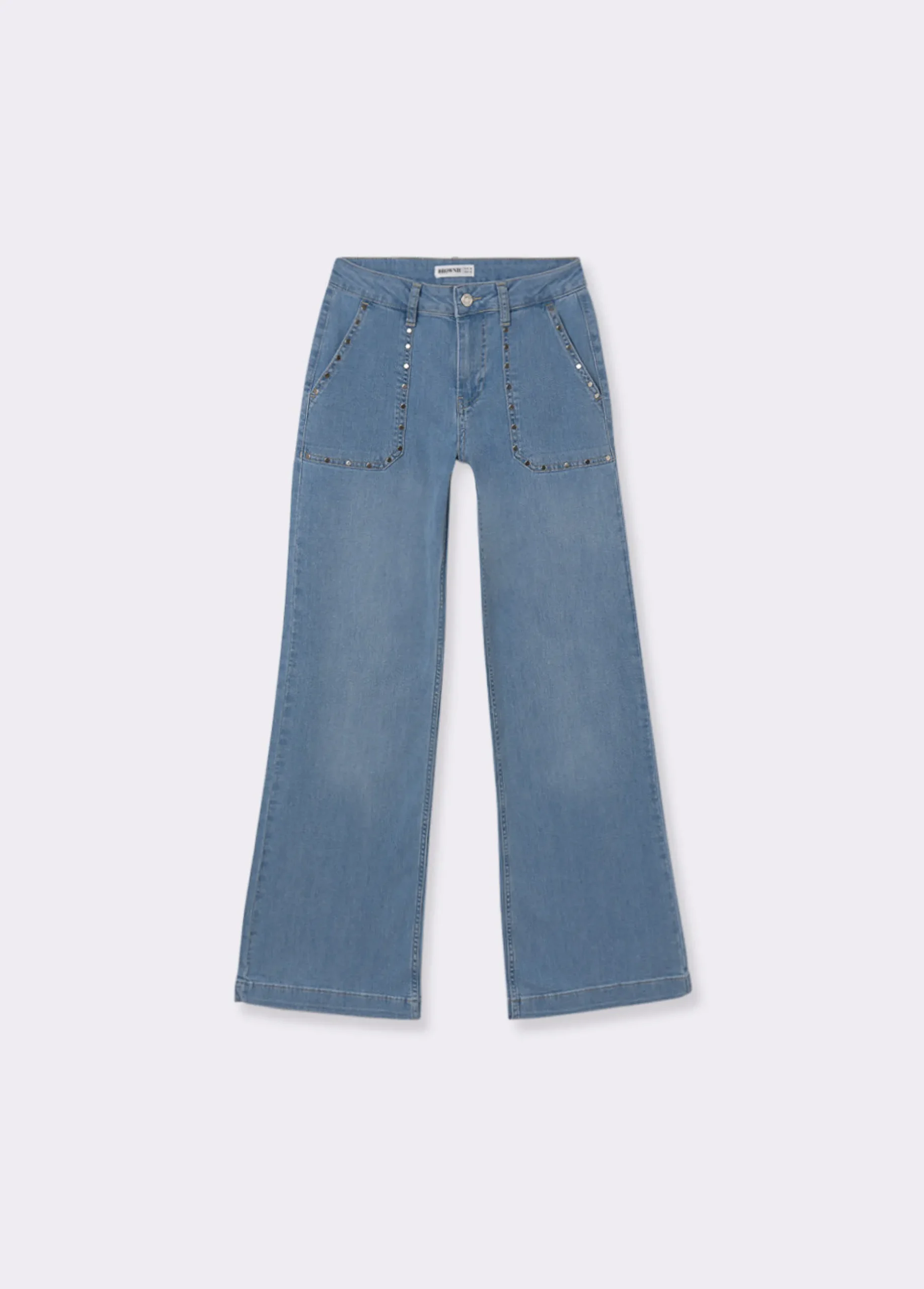 Brownie Jeans*Jeans culotte tachas Azulclaro
