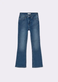 Brownie Jeans*Jeans flare cropped Azulmedio