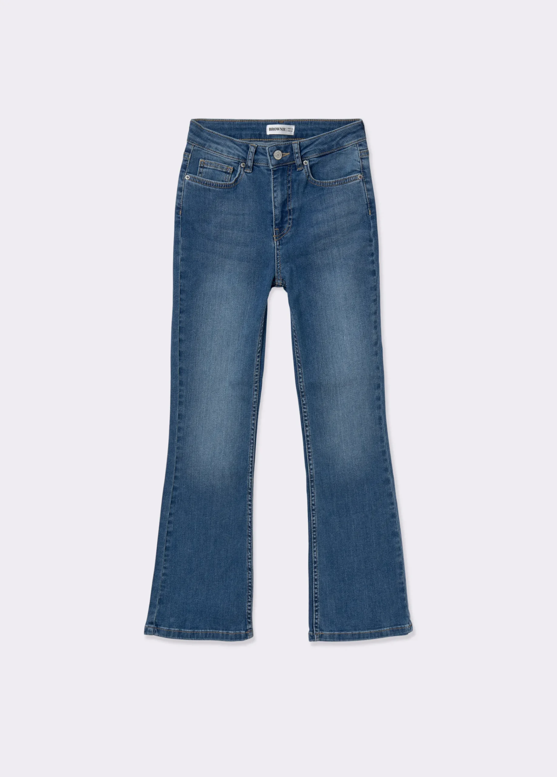 Brownie Jeans*Jeans flare cropped Azulmedio