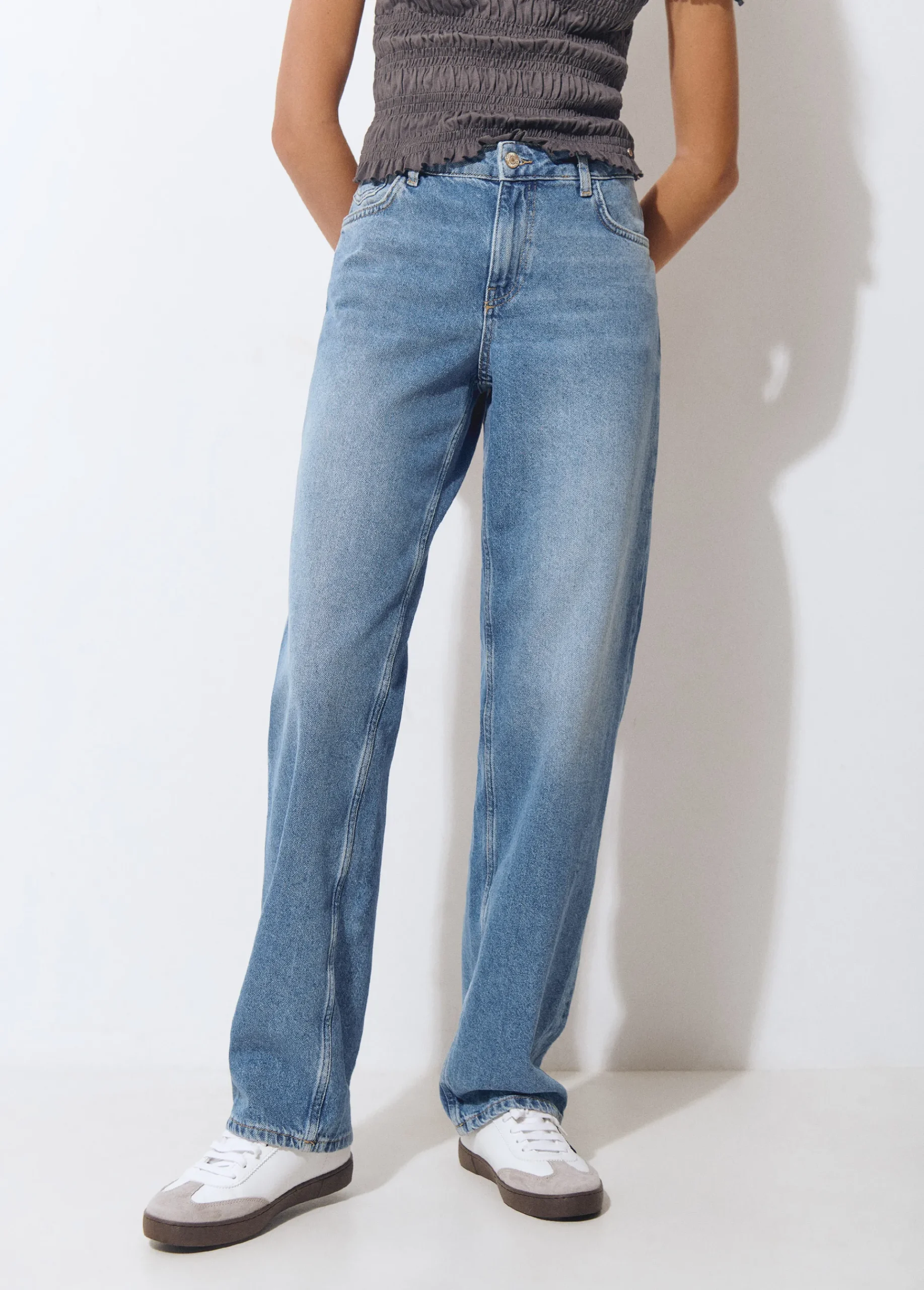 Brownie Jeans*Jeans rectos cinco bolsillos Azulmedio