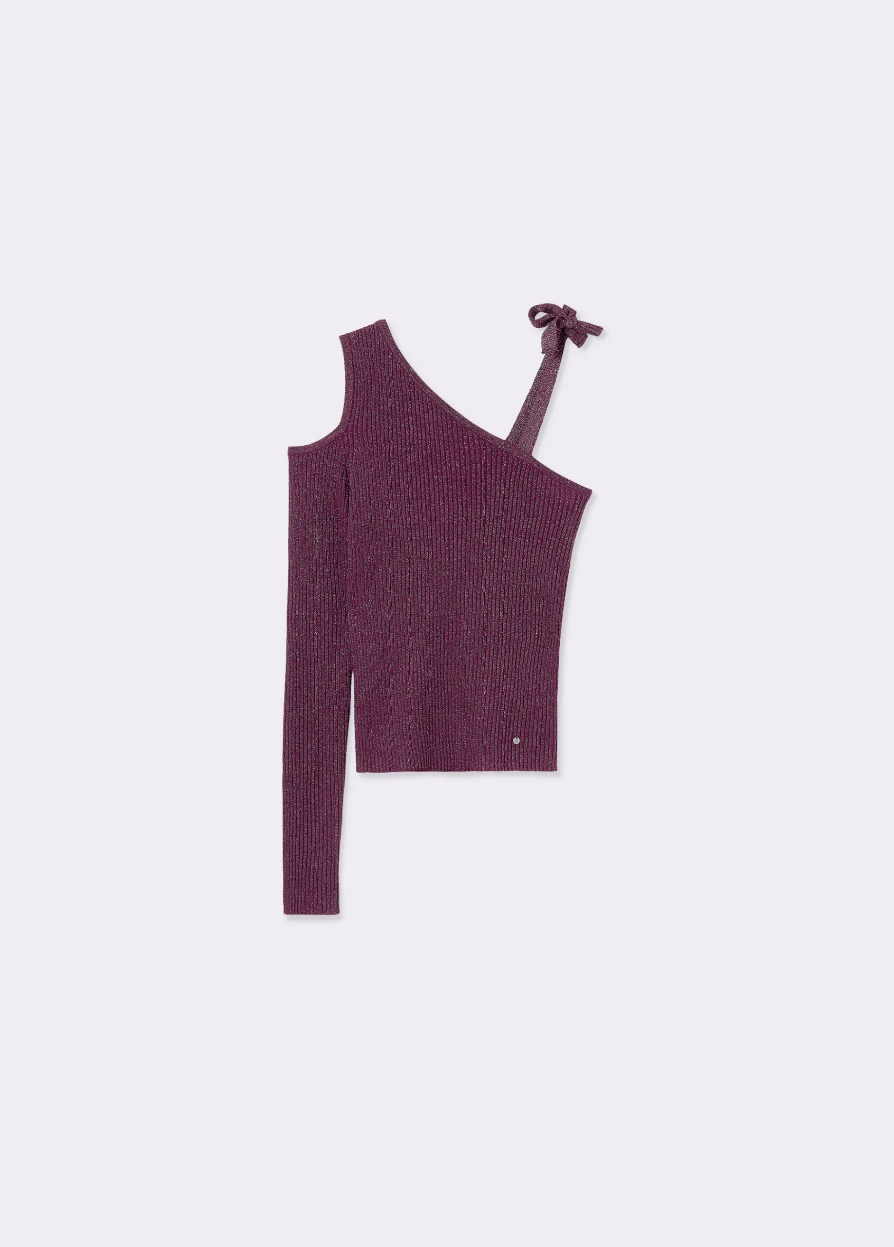 Brownie Jerséis|Punto*Jersey asimétrico lazo Vino