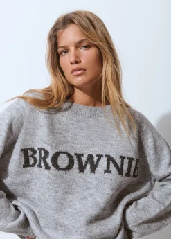 Brownie Jerséis|Punto*Jersey bordado Gris