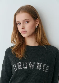 Brownie Jerséis|Punto*Jersey lentejuelas Gris