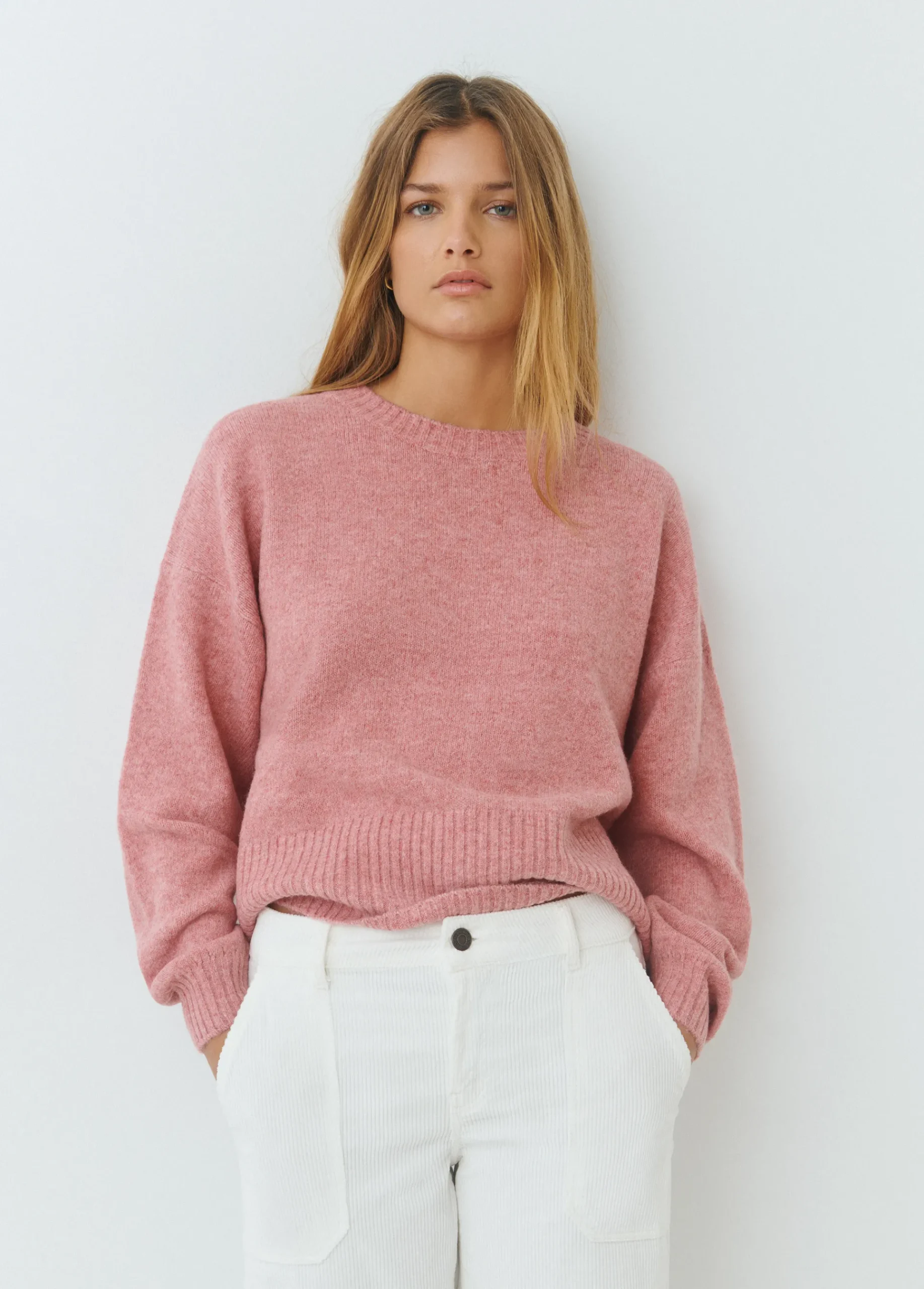 Brownie Jerséis|Punto*Jersey básico oversize Rosado