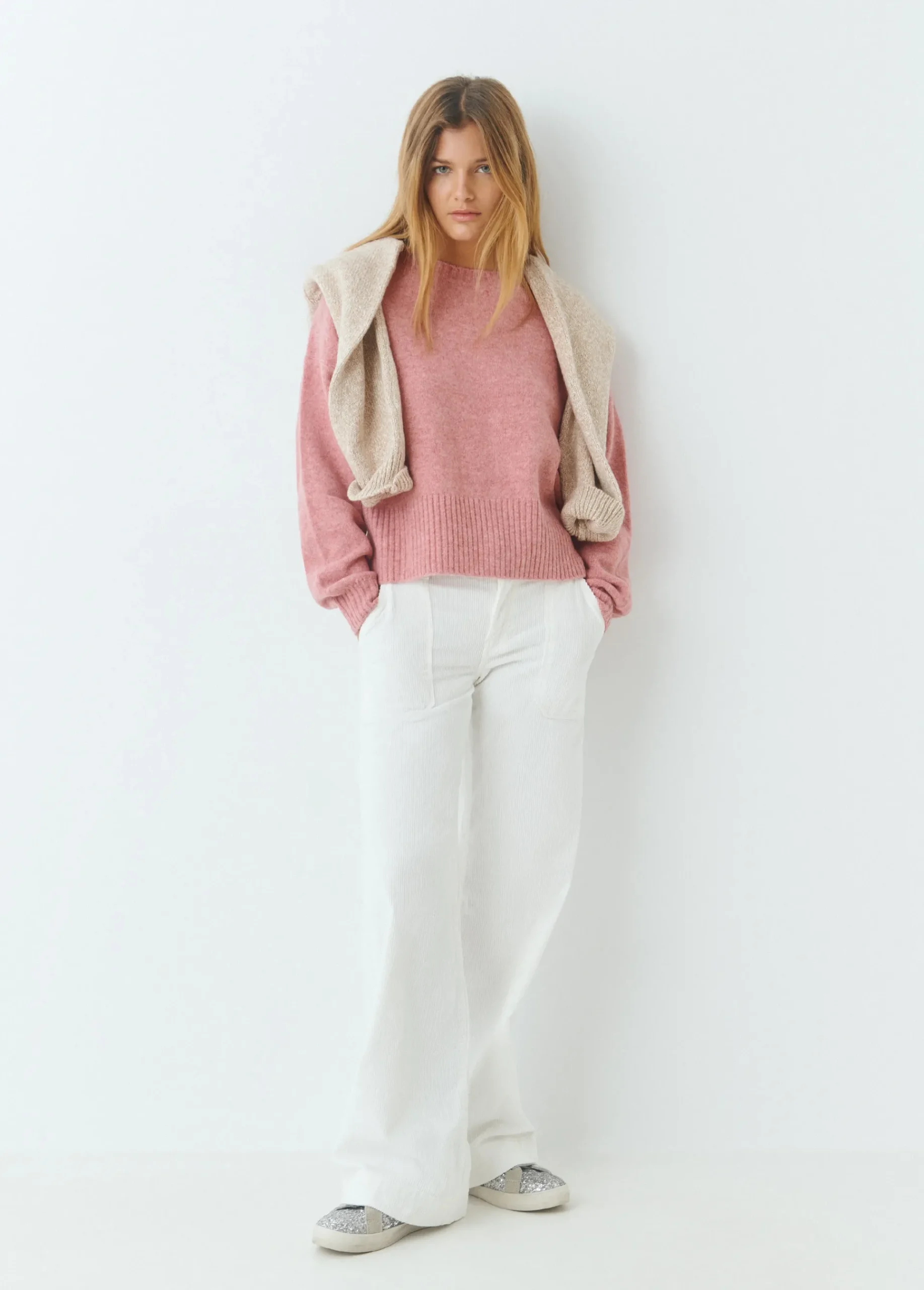 Brownie Jerséis|Punto*Jersey básico oversize Rosado