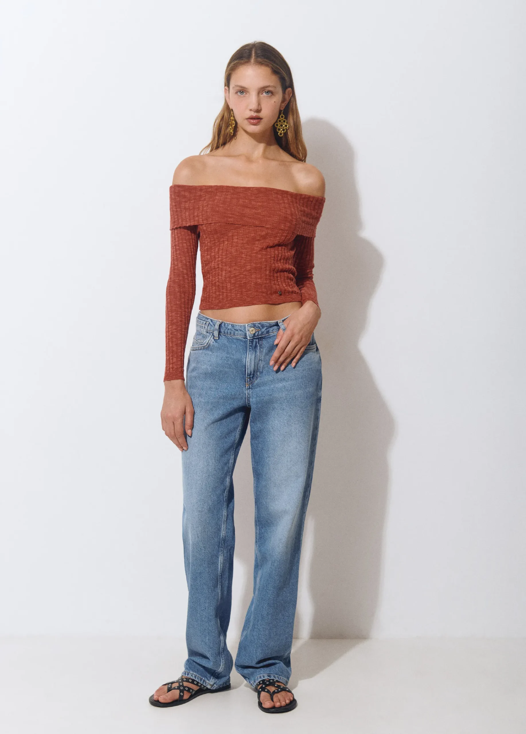 Brownie Jerséis*Jersey escote bardot Teja