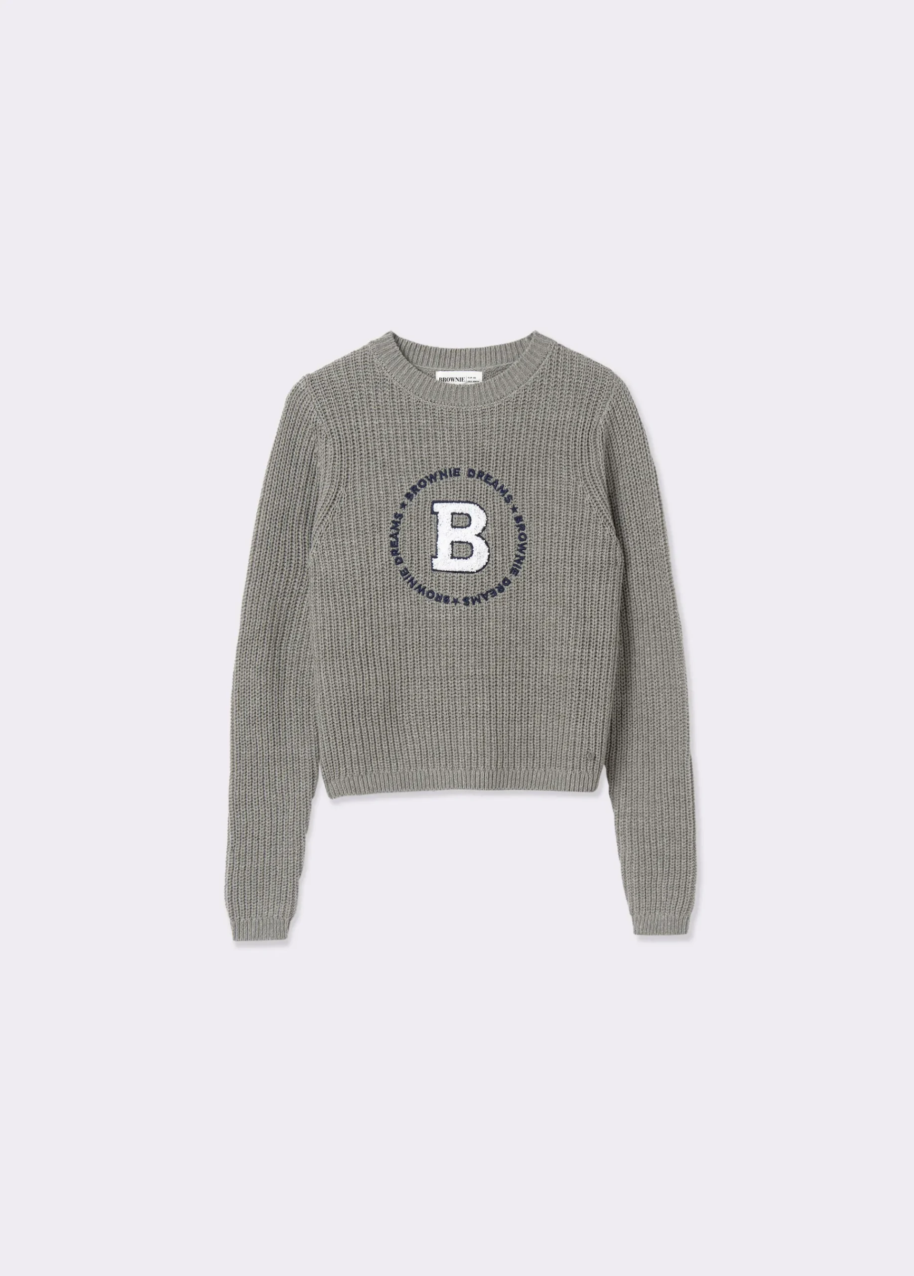 Brownie Jerséis|Punto*Jersey escudo bordado Gris