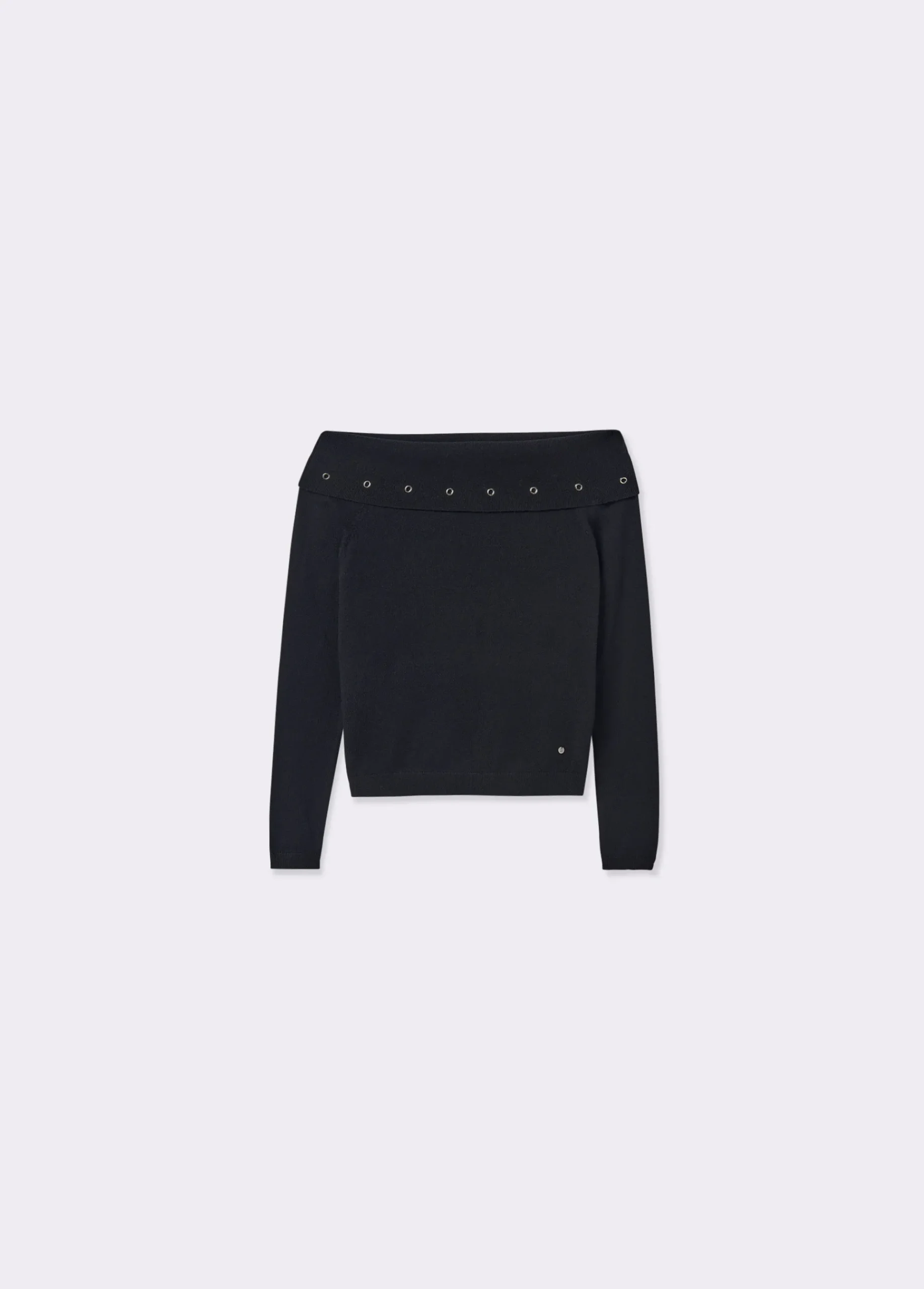 Brownie Jerséis|Punto*Jersey eyelets Negro