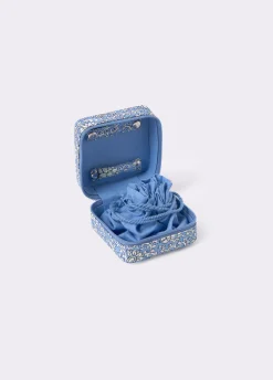 Brownie Accesorios De Viaje*Joyero cuadrado estampado Azul