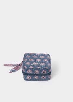 Brownie Accesorios De Viaje*Joyero cuadrado estampado Azul