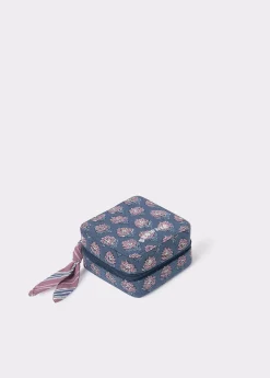 Brownie Accesorios De Viaje*Joyero cuadrado estampado Azul