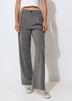 Brownie Pantalones|Total Look*Pantalón ancho sastre Gris