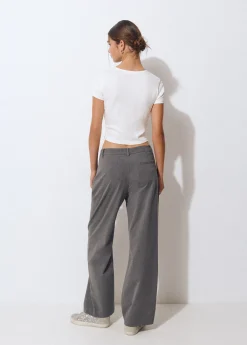 Brownie Pantalones|Total Look*Pantalón ancho sastre Gris
