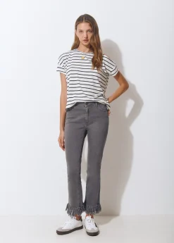 Brownie Pantalones*Pantalón bajo desflecado Antracita